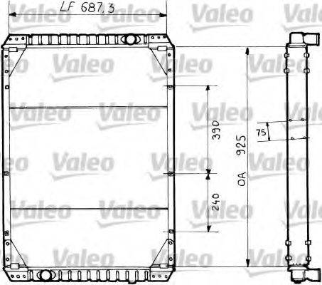 VALEO 730734 Радіатор, охолодження двигуна