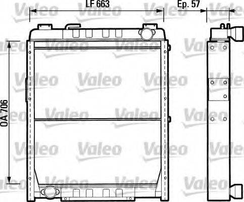 VALEO 730902 Радіатор, охолодження двигуна