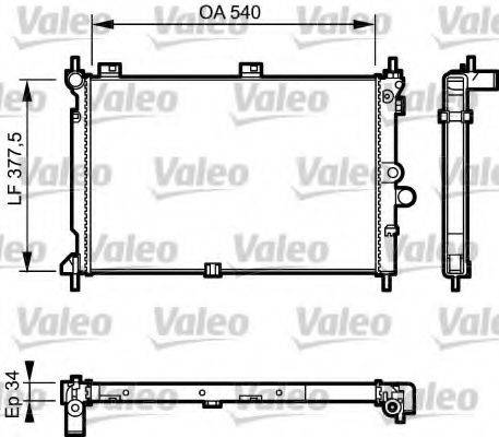 VALEO 731022 Радіатор, охолодження двигуна