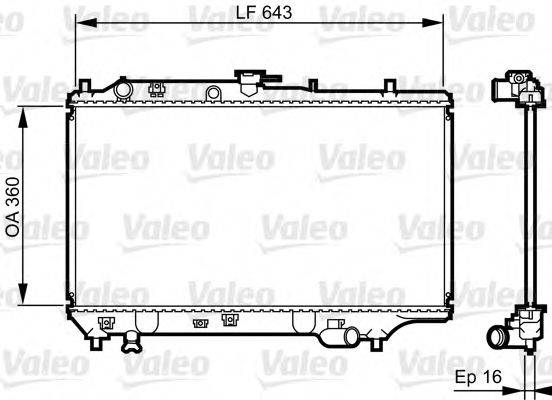 VALEO 731072 Радіатор, охолодження двигуна