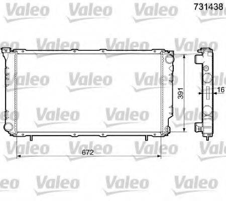 VALEO 731438 Радіатор, охолодження двигуна