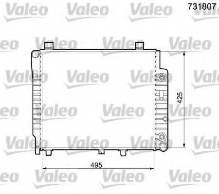 VALEO 731807 Радіатор, охолодження двигуна