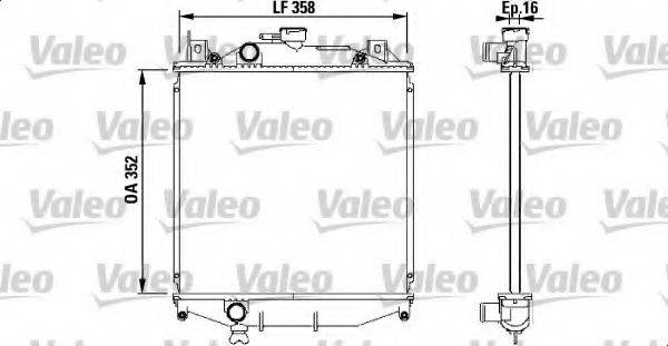 VALEO 731828 Радіатор, охолодження двигуна