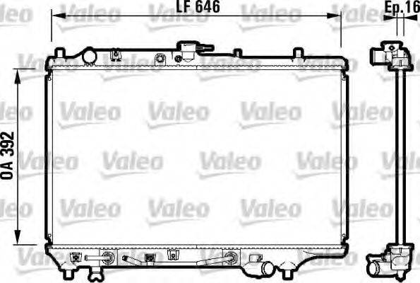 VALEO 732362 Радіатор, охолодження двигуна