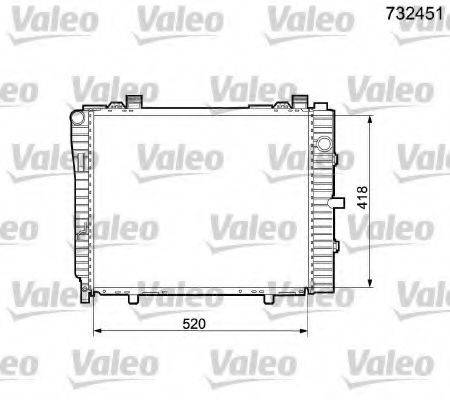 VALEO 732451 Радіатор, охолодження двигуна