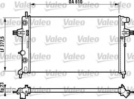 VALEO 732549 Радіатор, охолодження двигуна