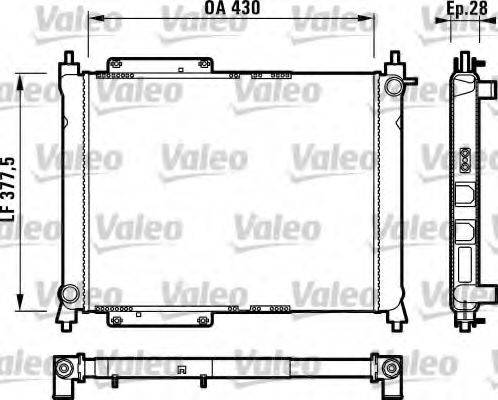 VALEO 732758 Радіатор, охолодження двигуна