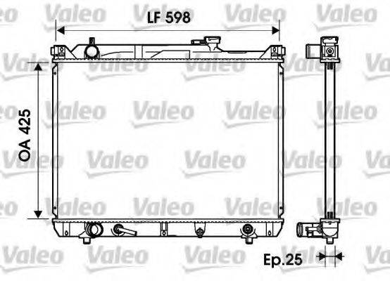 VALEO 734161 Радіатор, охолодження двигуна