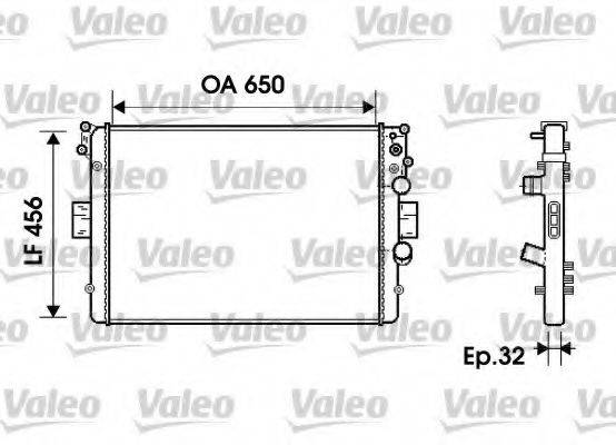 VALEO 734231 Радіатор, охолодження двигуна