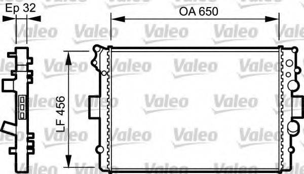 VALEO 734232 Радіатор, охолодження двигуна