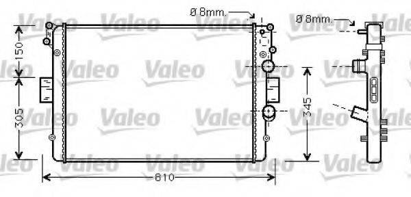 VALEO 734234 Радіатор, охолодження двигуна