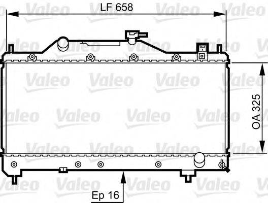 VALEO 734401 Радіатор, охолодження двигуна