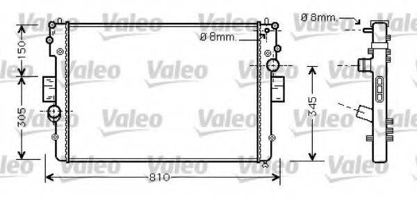 VALEO 734448 Радіатор, охолодження двигуна