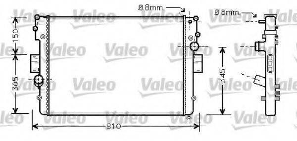 VALEO 734449 Радіатор, охолодження двигуна