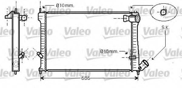 VALEO 734455 Радіатор, охолодження двигуна