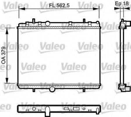 VALEO 735091 Радіатор, охолодження двигуна