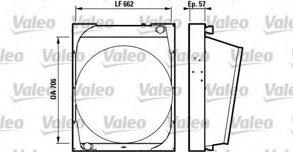 VALEO 811064 Радіатор, охолодження двигуна