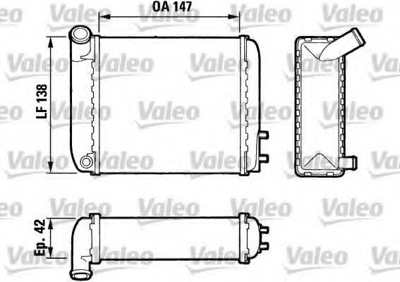 VALEO 882643 Теплообмінник, опалення салону