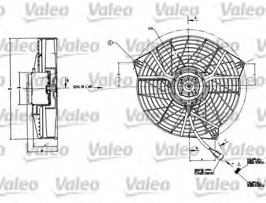 VALEO 883556 Вентилятор, охолодження двигуна