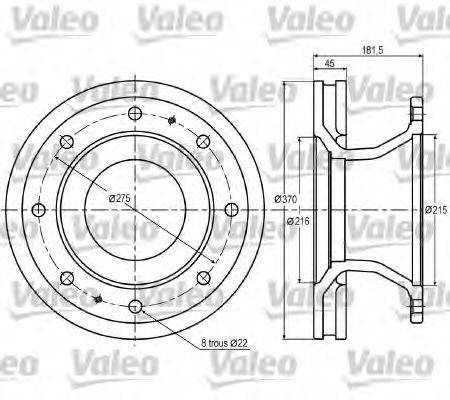 VALEO 187007 гальмівний диск