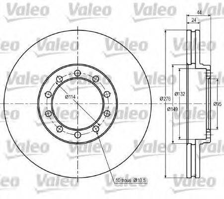 VALEO 187018 гальмівний диск