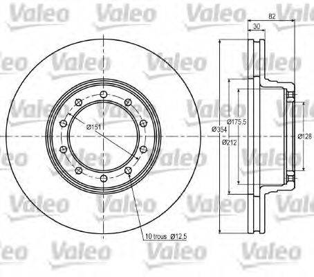 VALEO 187020 гальмівний диск