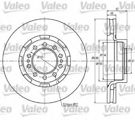 VALEO 187024 гальмівний диск