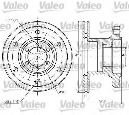 VALEO 187032 гальмівний диск