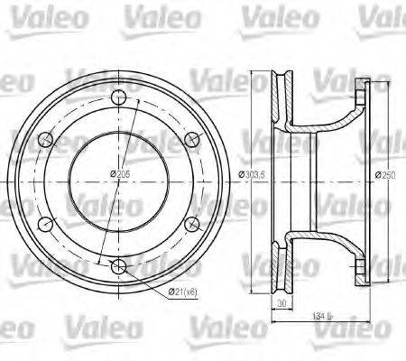 VALEO 187044 гальмівний диск