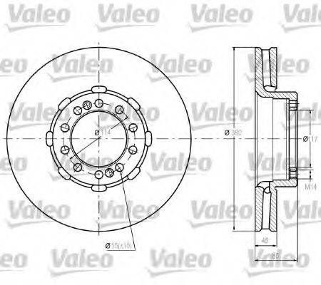 VALEO 187050 гальмівний диск