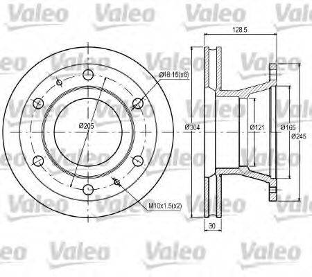 VALEO 187059 гальмівний диск