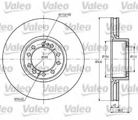 VALEO 187087 гальмівний диск