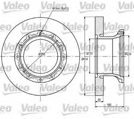 VALEO 187088 гальмівний диск