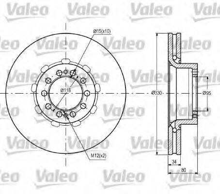 VALEO 187090 гальмівний диск