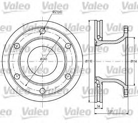 VALEO 187091 гальмівний диск