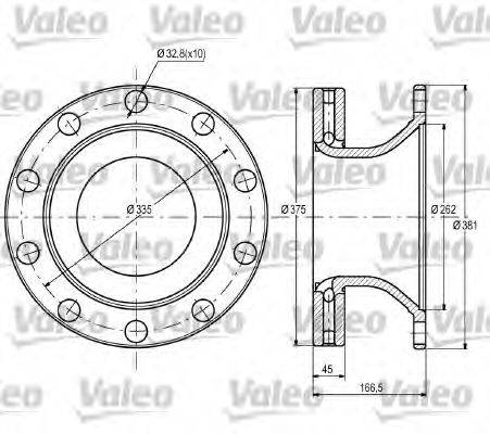 VALEO 187095 гальмівний диск