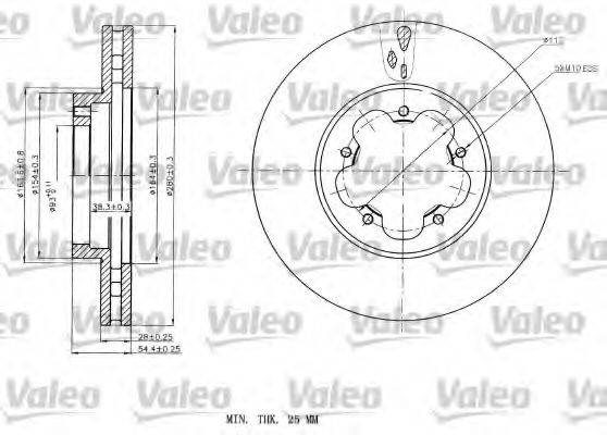 VALEO 187150 гальмівний диск