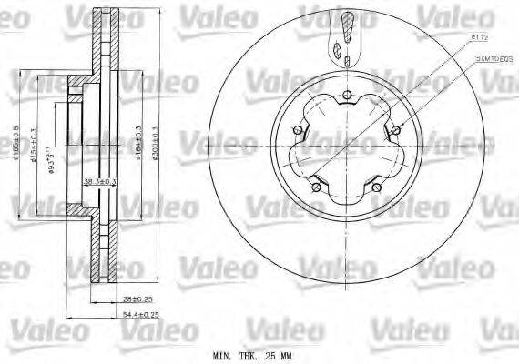 VALEO 187151 гальмівний диск