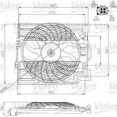 VALEO 696120 Електродвигун, вентилятор радіатора