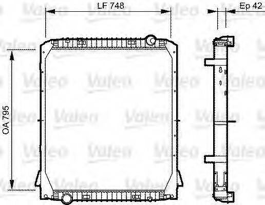 VALEO 733487 Радіатор, охолодження двигуна