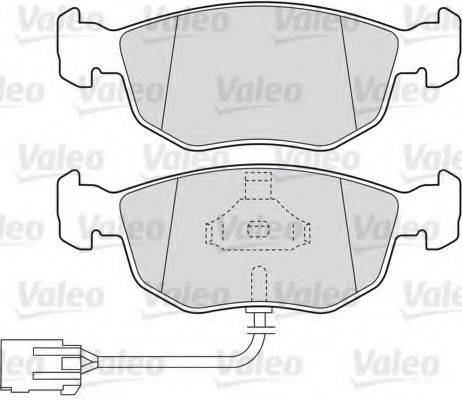 VALEO 598630 Комплект гальмівних колодок, дискове гальмо