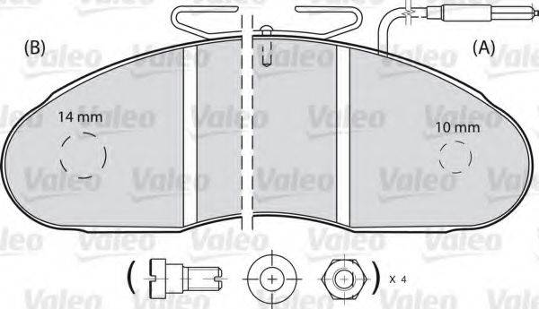 VALEO 598112 Комплект гальмівних колодок, дискове гальмо