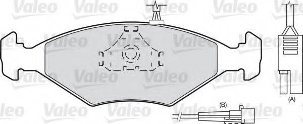 VALEO 598271 Комплект гальмівних колодок, дискове гальмо