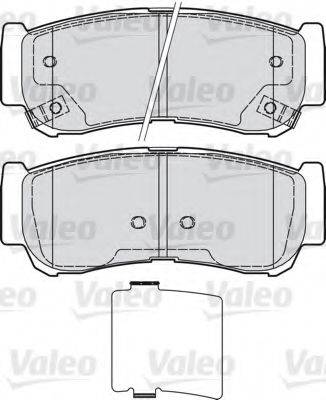 VALEO 598932 Комплект гальмівних колодок, дискове гальмо