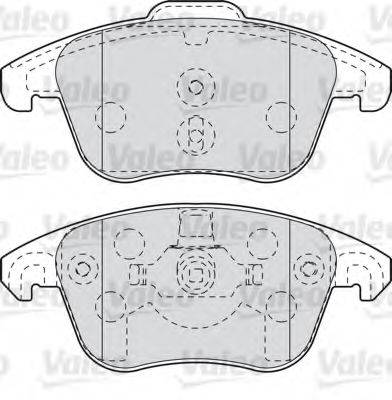 VALEO 598998 Комплект гальмівних колодок, дискове гальмо