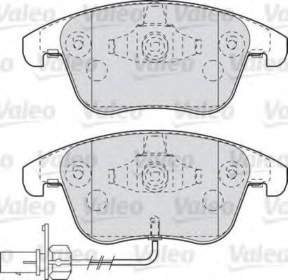 VALEO 598996 Комплект гальмівних колодок, дискове гальмо