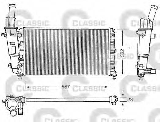 VALEO 231558 Радіатор, охолодження двигуна