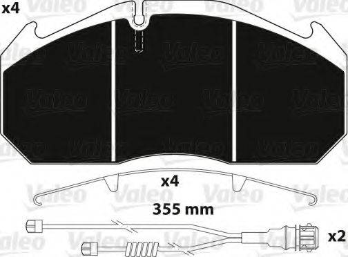 VALEO 882212 Комплект гальмівних колодок, дискове гальмо