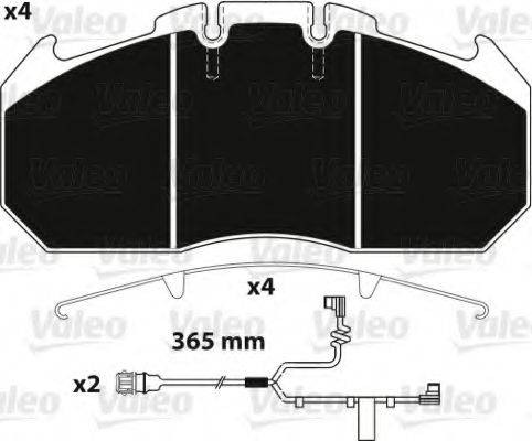 VALEO 882220 Комплект гальмівних колодок, дискове гальмо