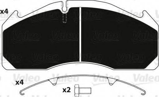 VALEO 882221 Комплект гальмівних колодок, дискове гальмо